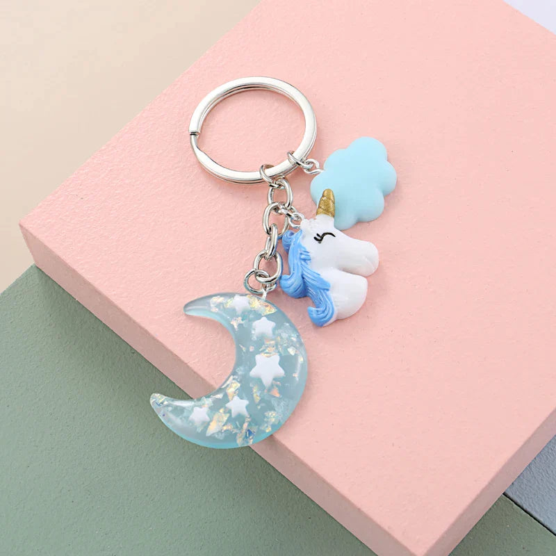 Unicorn Moon Keychain