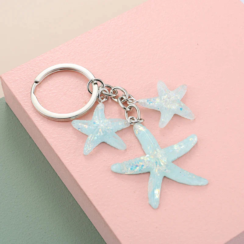 Blue Starfish Keychain