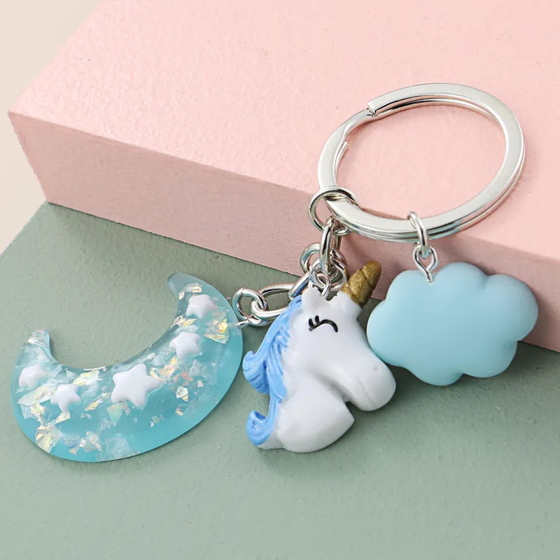 Unicorn Moon Keychain