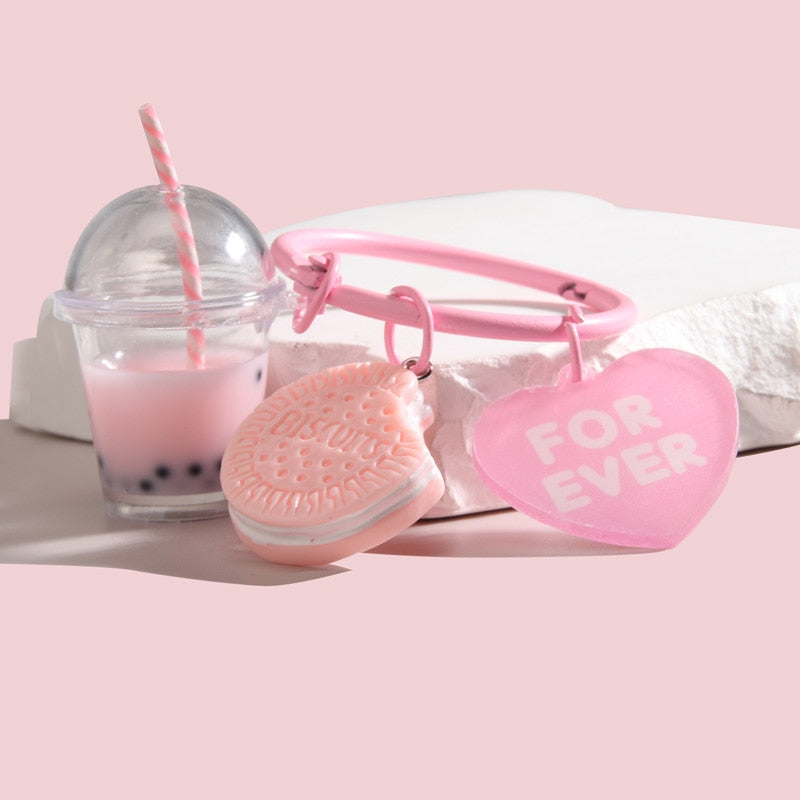 Boba Tea and Ice Cream - Keychain