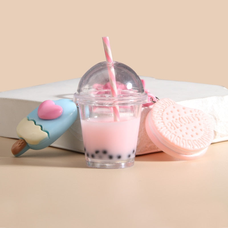 Boba Tea and Ice Cream - Keychain