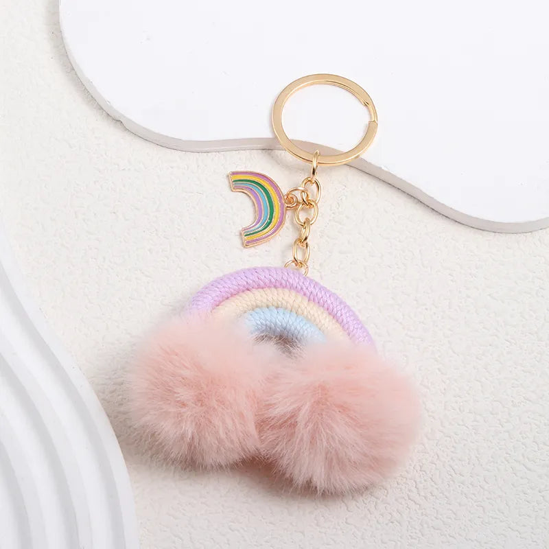 Pompom Rainbow Keychain