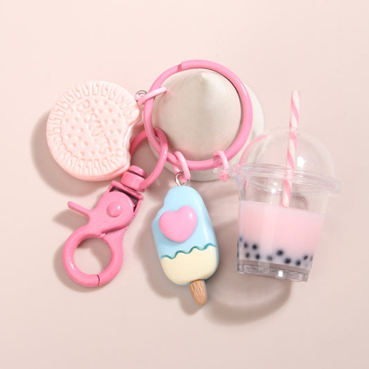 Boba Tea and Ice Cream - Keychain